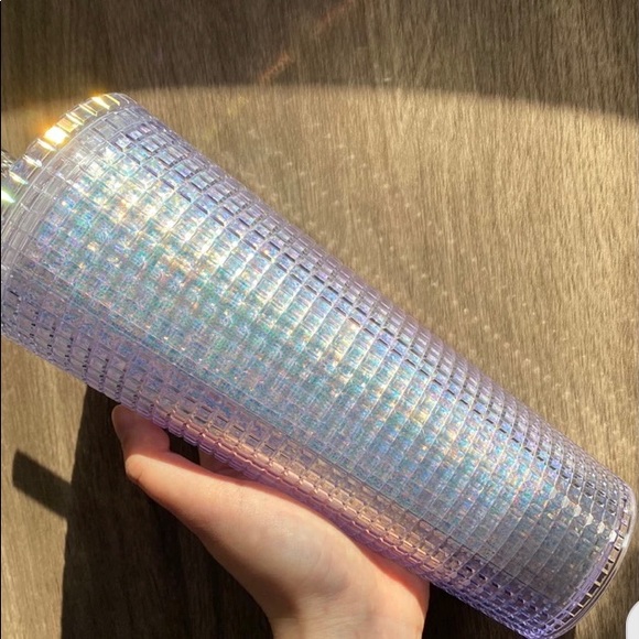Starbucks China Glitter Grid Iridescent Rainbow Tumbler Cold Cup 24 oz Overseas - Picture 5 of 16
